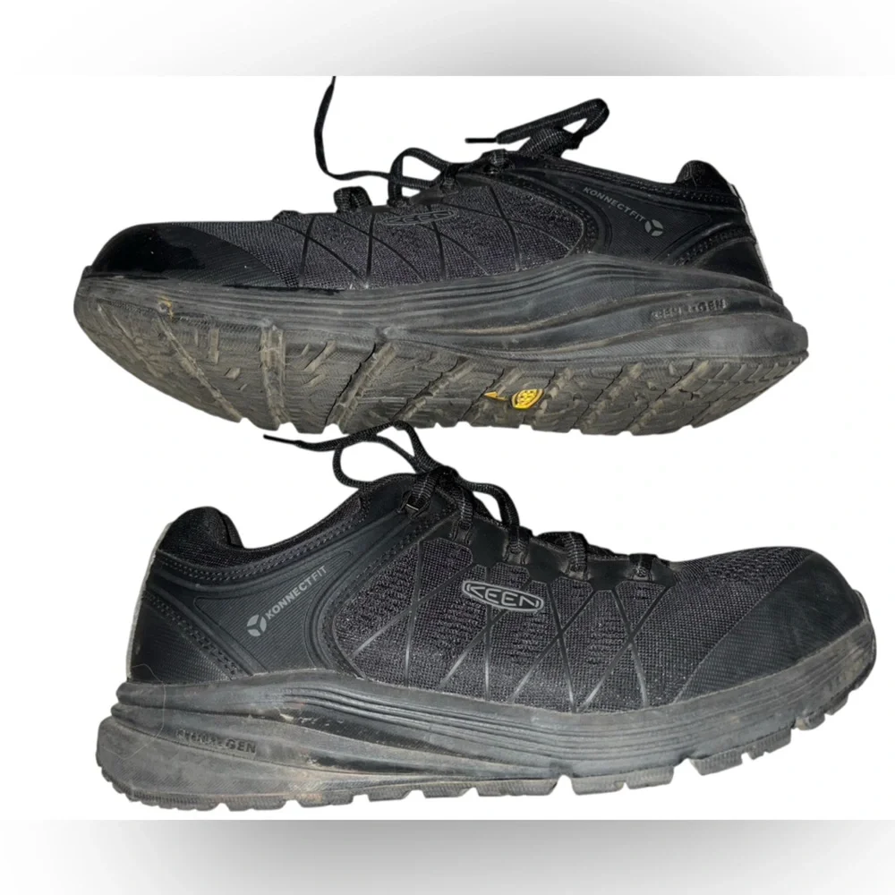 Keen Utility vista Work Shoes Black  Mesh Lace up Alloy Toe Size 9.5M